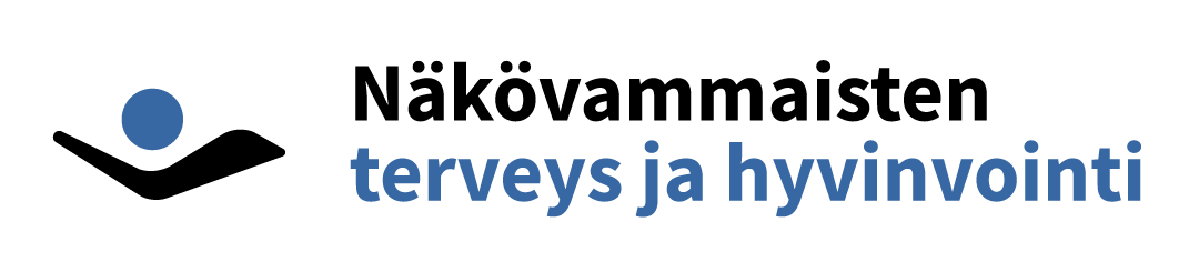 Näkövammaisten terveys ja hyvinvointi logo.
